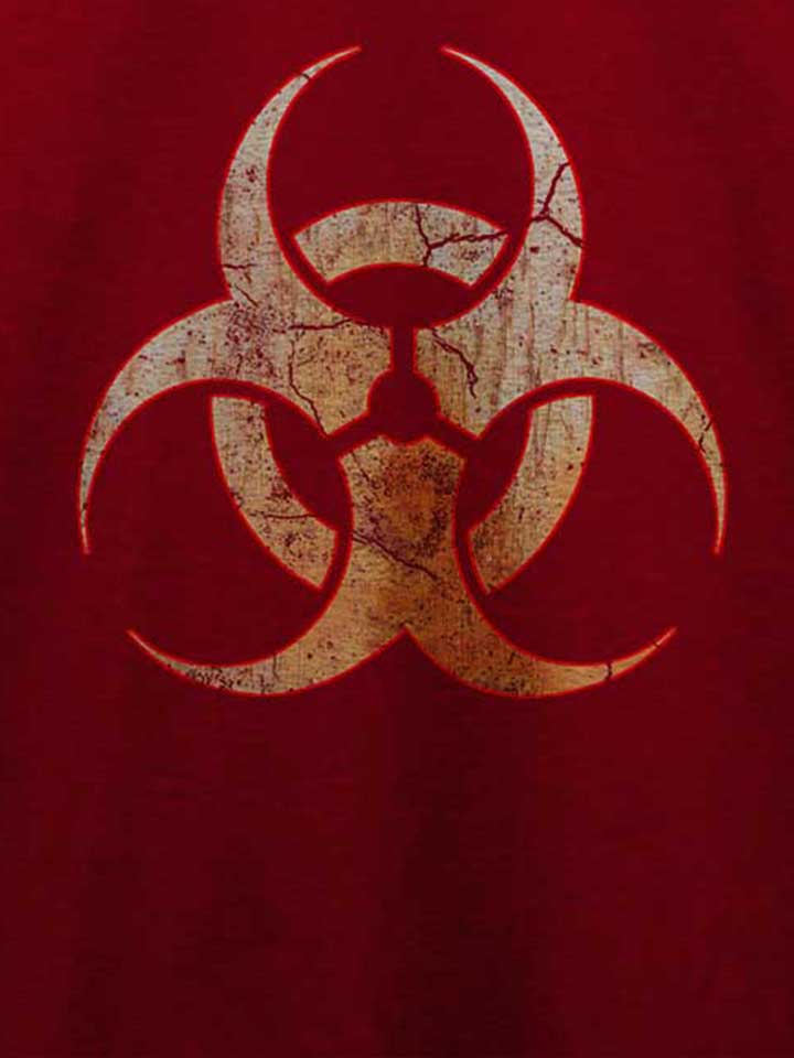 biohazard-vintage-t-shirt bordeaux 4