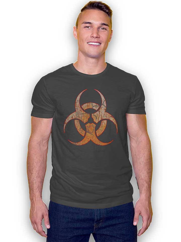 biohazard-vintage-t-shirt dunkelgrau 2