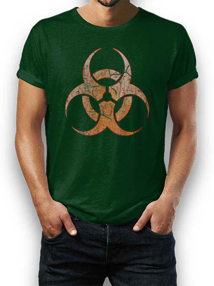 Biohazard Vintage T-Shirt dunkelgruen L