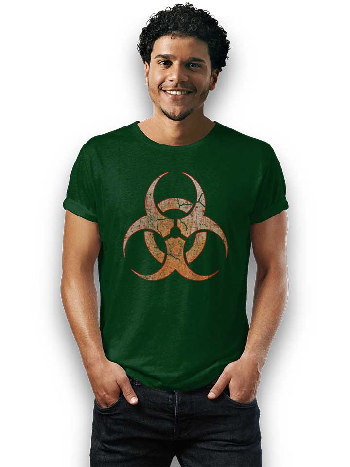biohazard-vintage-t-shirt dunkelgruen 2