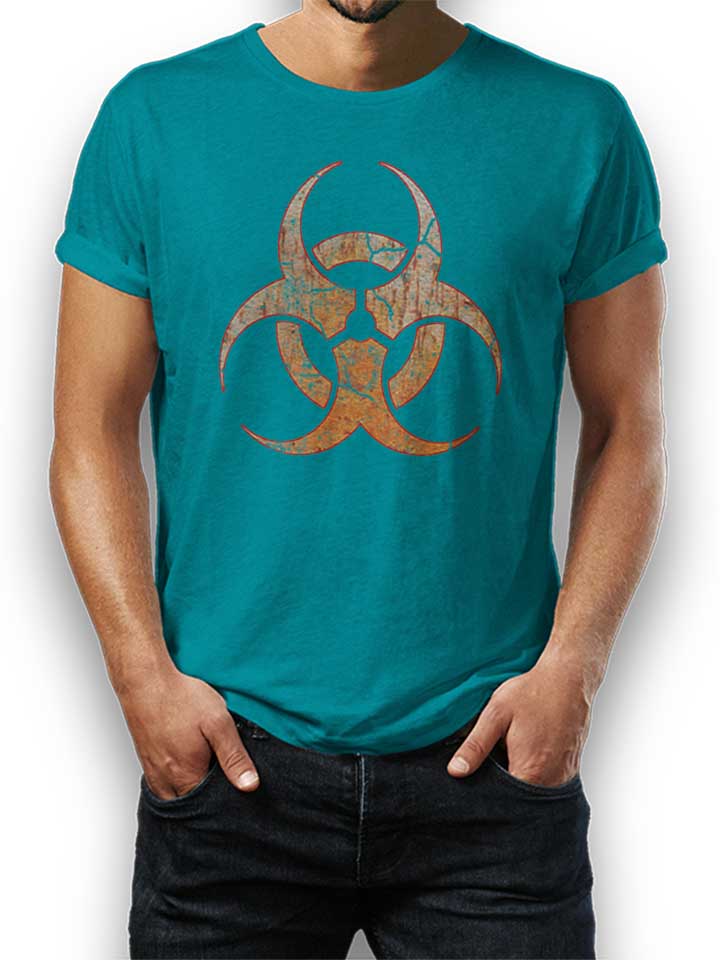 Biohazard Vintage T-Shirt tuerkis L