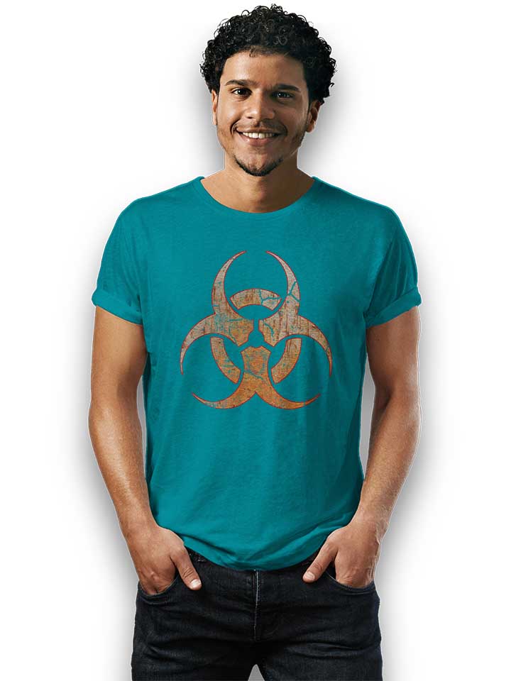 biohazard-vintage-t-shirt tuerkis 2