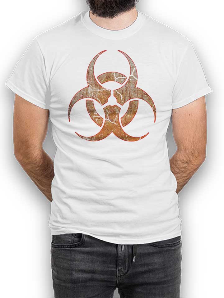 Biohazard Vintage T-Shirt blanc L