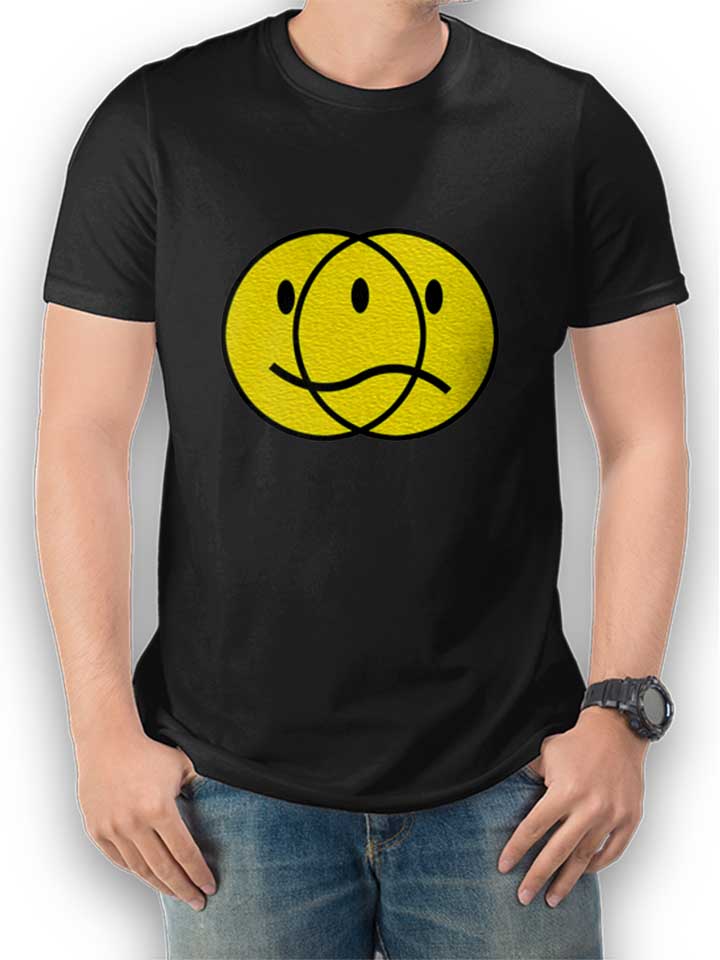 Bipolar Smiley T-Shirt schwarz L
