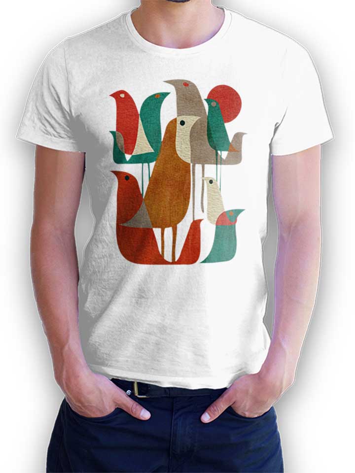 Birds Art 02 T-Shirt weiss L