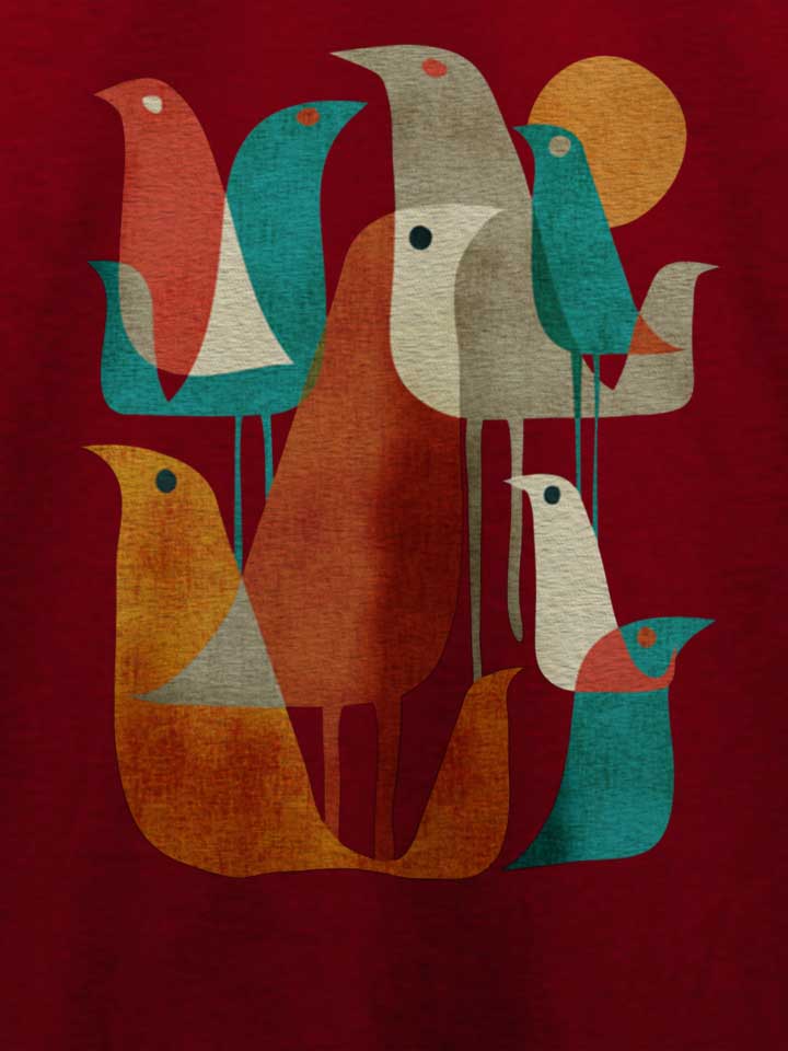 birds-art-t-shirt bordeaux 4