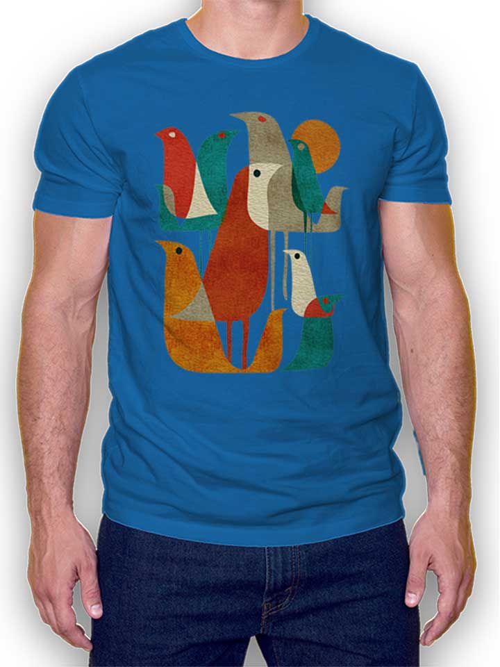 Birds Art T-Shirt blu-royal L