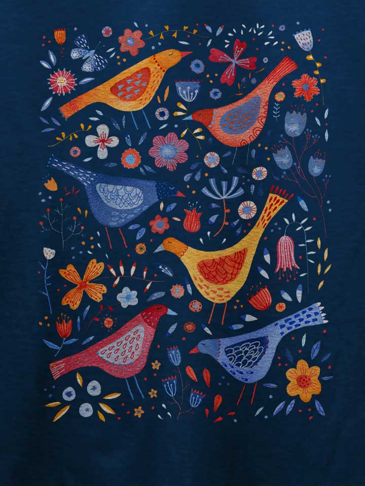 birds-in-a-dark-garden-t-shirt dunkelblau 4