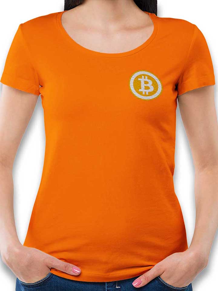bitcoin-chest-print-damen-t-shirt orange 1