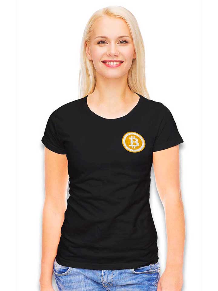 bitcoin-chest-print-damen-t-shirt schwarz 2