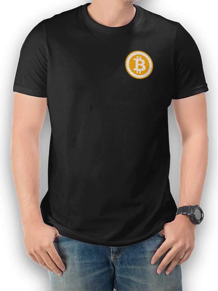 Bitcoin Chest Print T-Shirt black L
