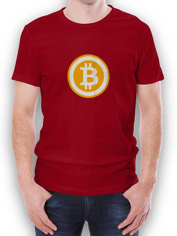 Bitcoin T-Shirt maroon L