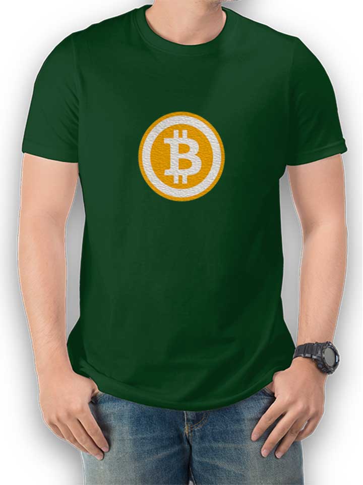 Bitcoin T-Shirt dunkelgruen L