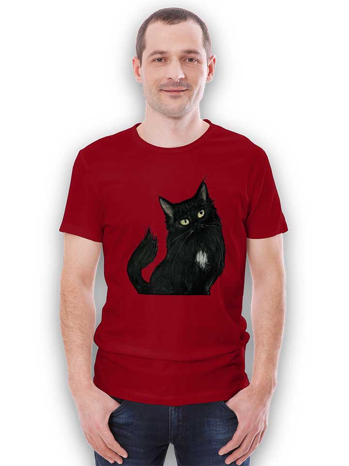 black-cat-02-t-shirt bordeaux 2