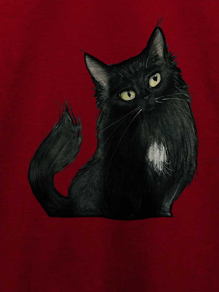 black-cat-02-t-shirt bordeaux 4