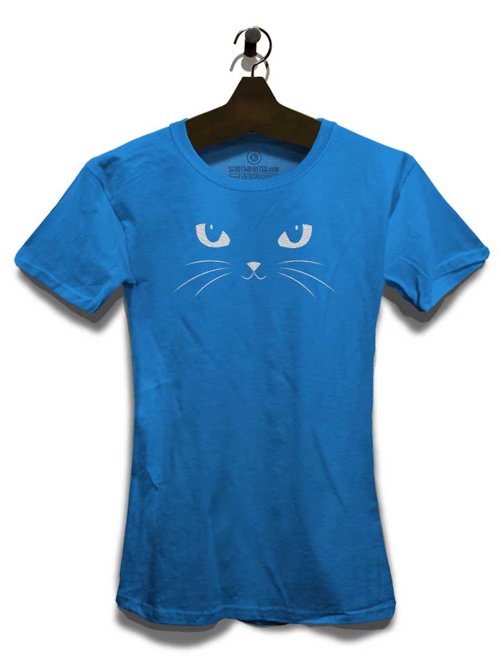 black-cat-face-damen-t-shirt royal 3