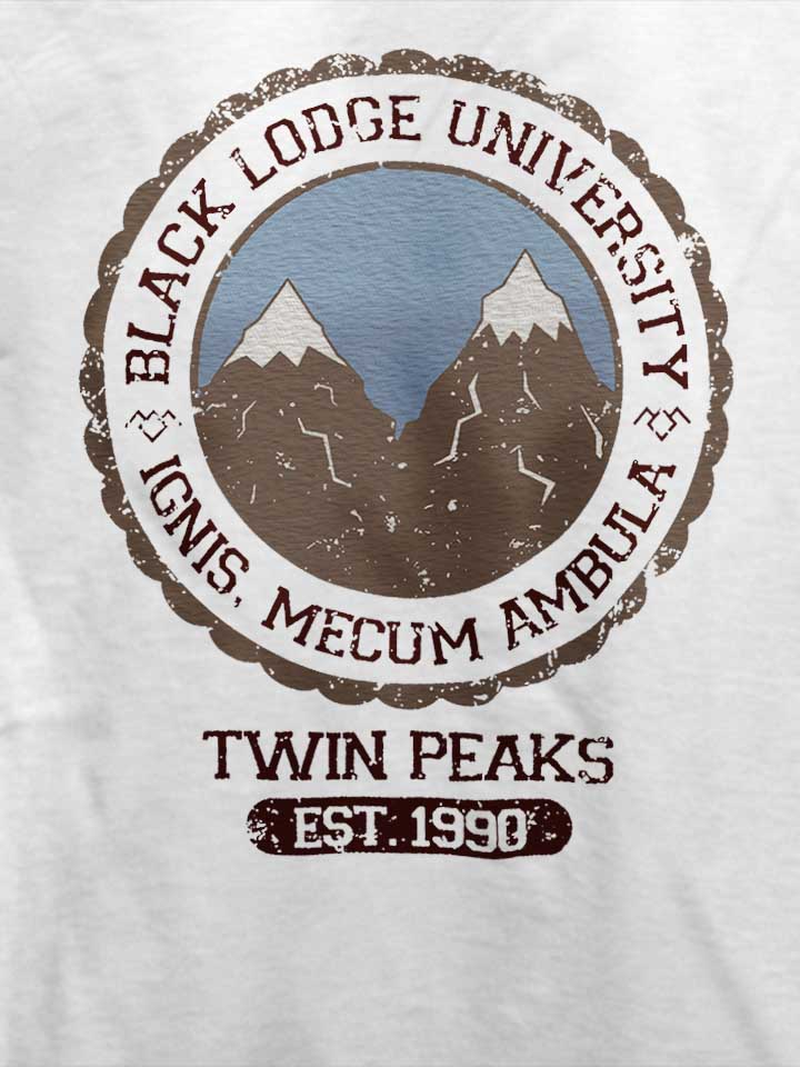 black-lodge-university-1-t-shirt weiss 4
