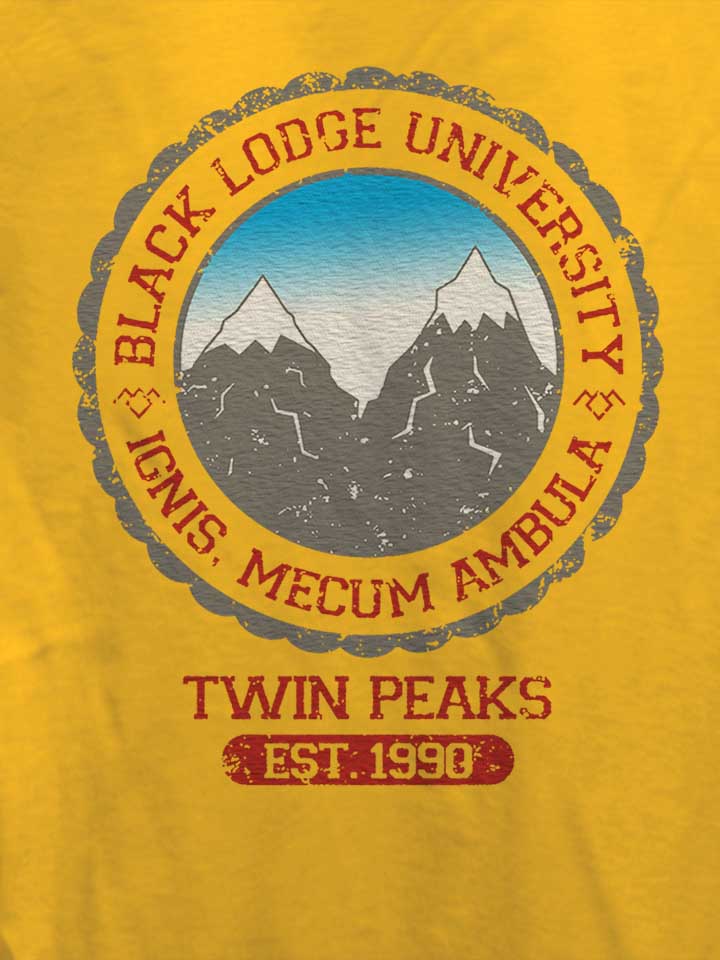 black-lodge-university-2-damen-t-shirt gelb 4