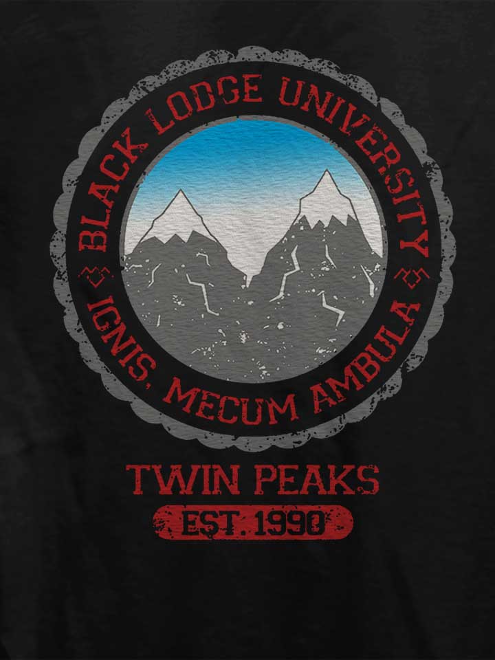 black-lodge-university-2-damen-t-shirt schwarz 4