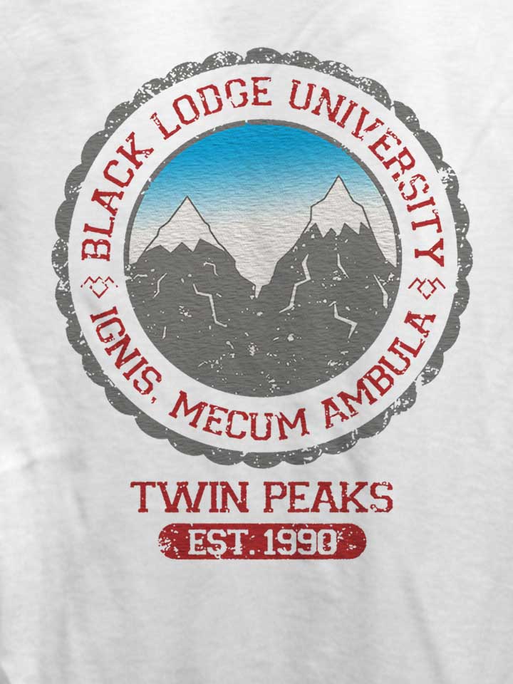 black-lodge-university-2-damen-t-shirt weiss 4