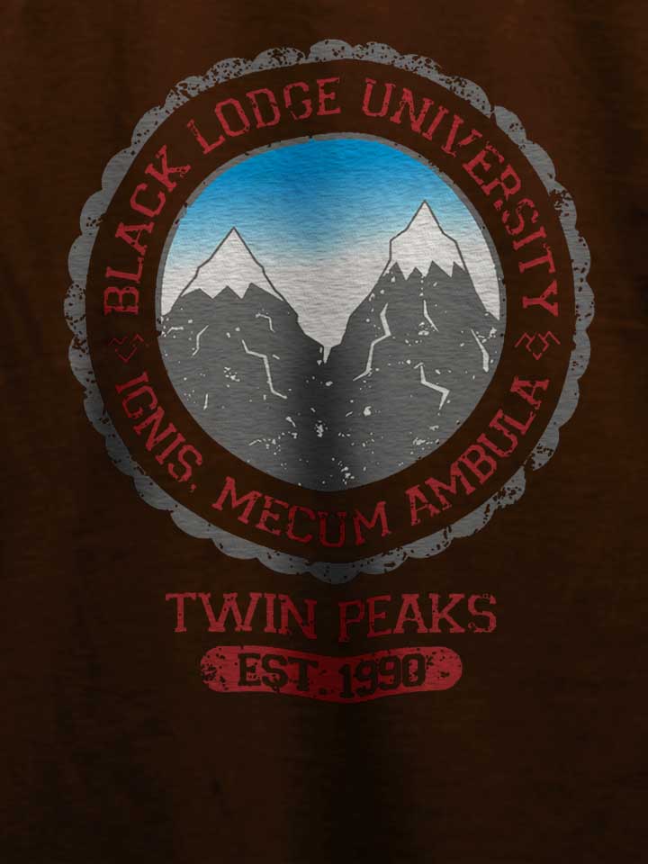 black-lodge-university-2-t-shirt braun 4