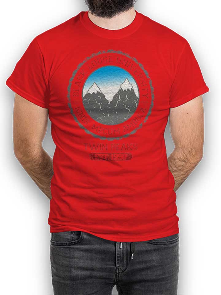 Black Lodge University 2 T-Shirt red L