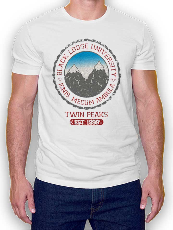 Black Lodge University 2 Camiseta blanco L
