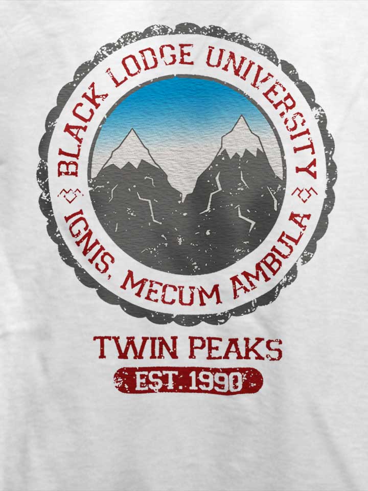 black-lodge-university-2-t-shirt weiss 4