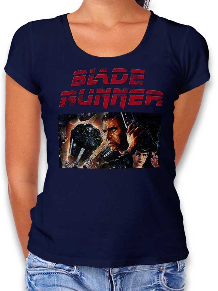 Bladerunner Vintage Womens T-Shirt deep-navy L