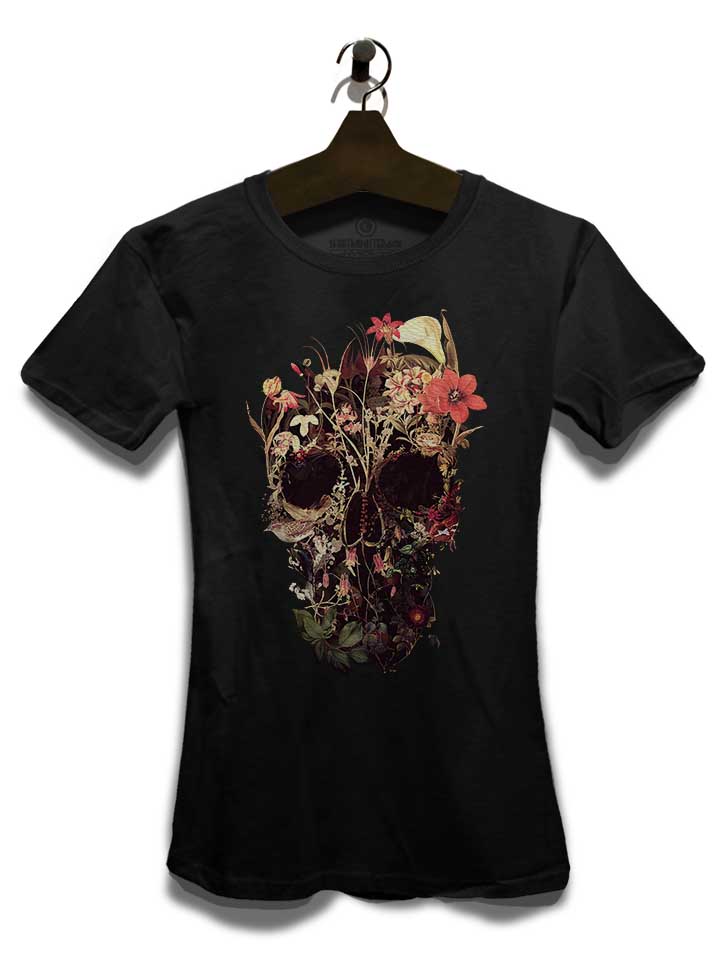 bloom-skull-damen-t-shirt schwarz 3