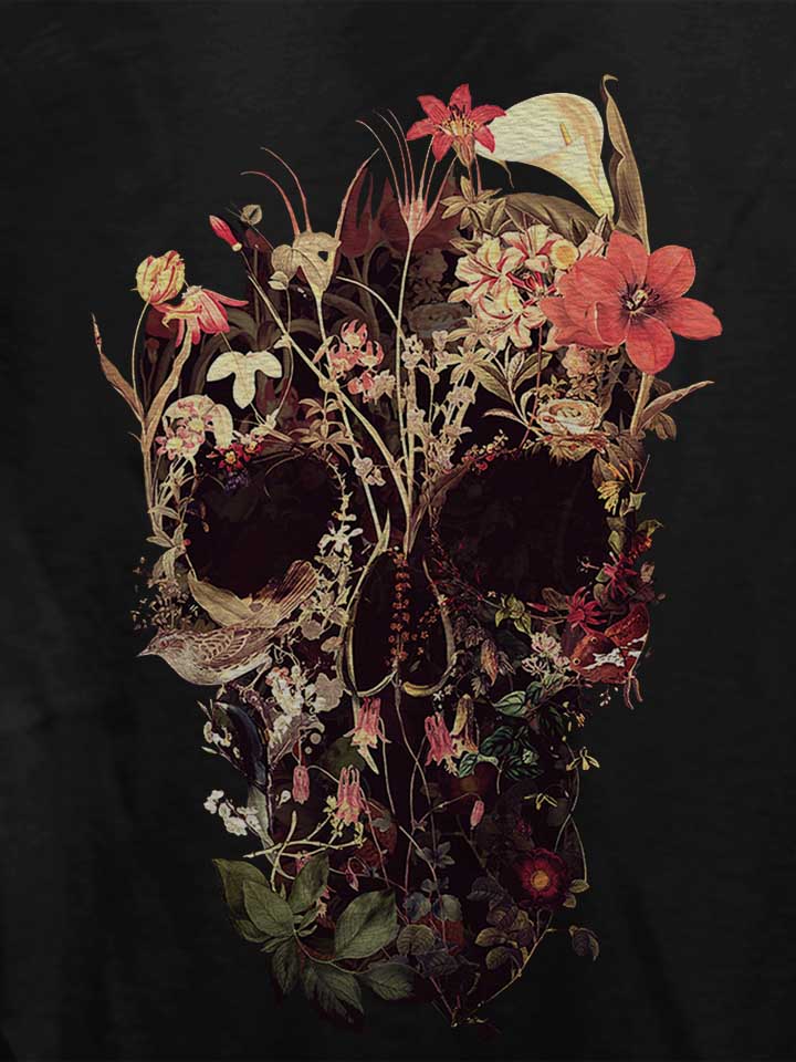 bloom-skull-damen-t-shirt schwarz 4