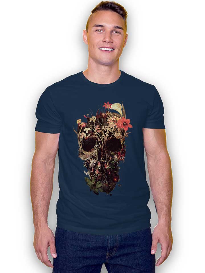 bloom-skull-t-shirt dunkelblau 2