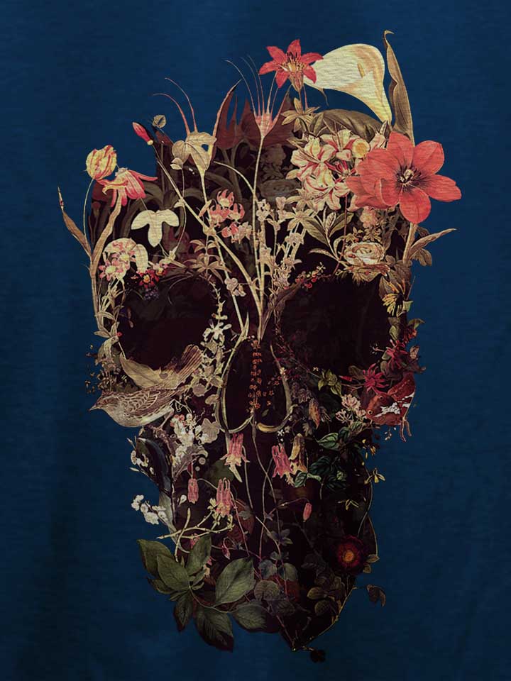 bloom-skull-t-shirt dunkelblau 4