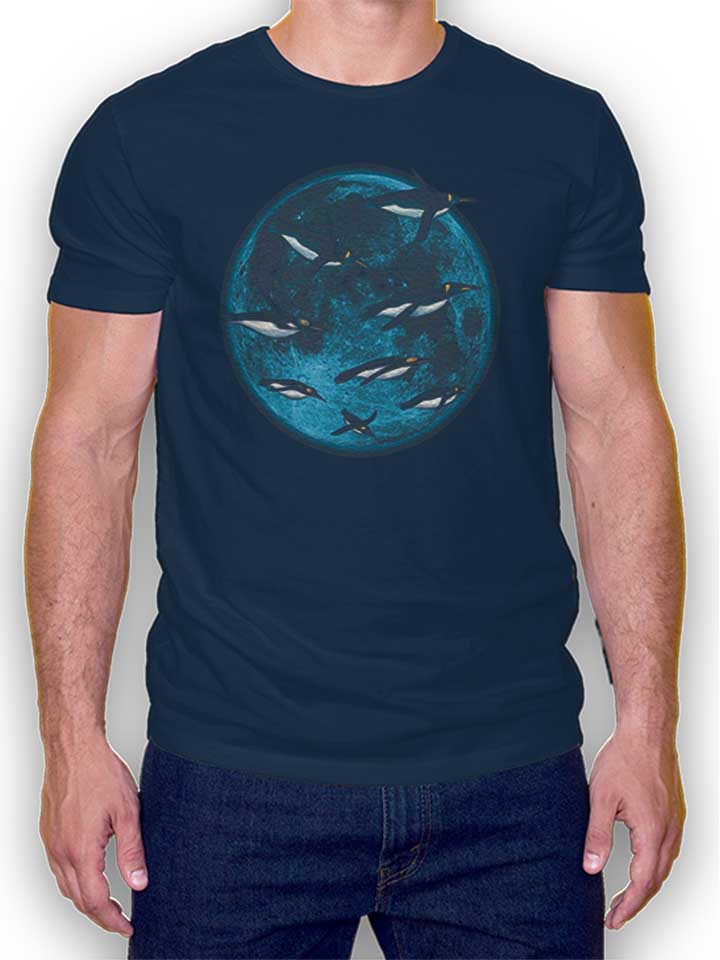 Blue Moon Penguins T-Shirt dunkelblau L