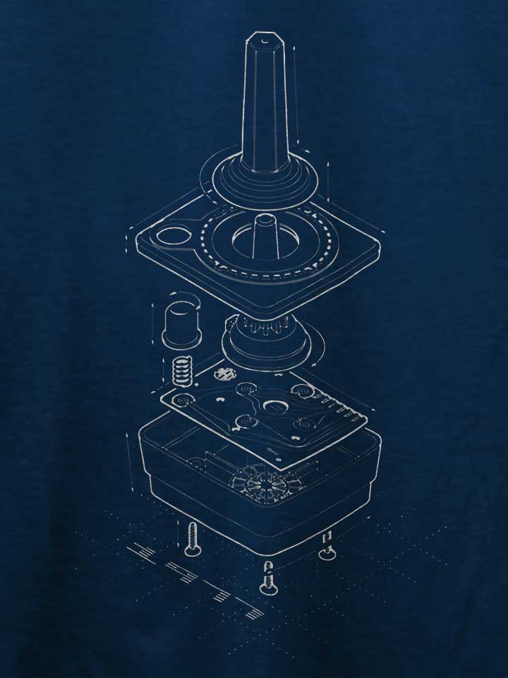 blue-print-joystick-t-shirt dunkelblau 4