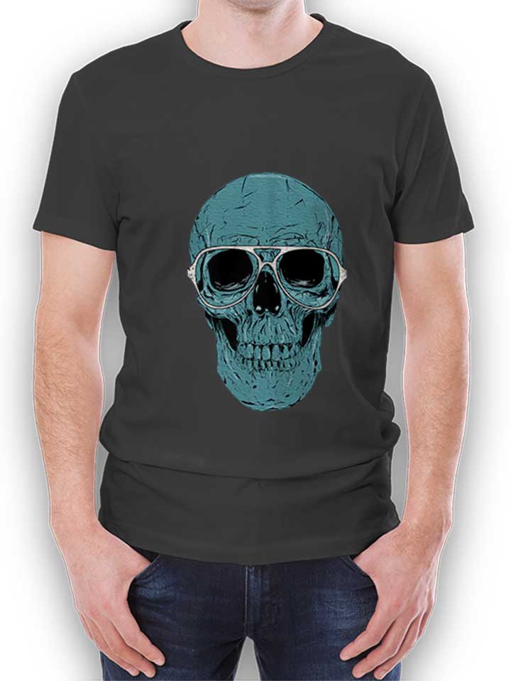 Blue Skull T-Shirt gris-fonc L