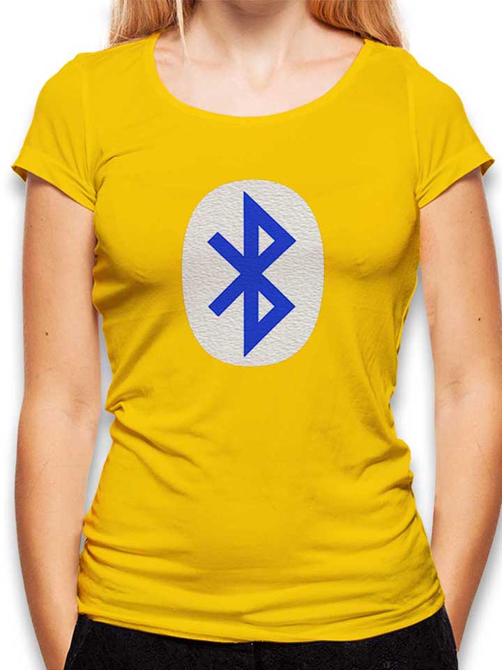 bluetooth-logo-damen-t-shirt gelb 1