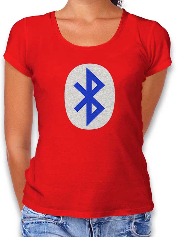 bluetooth-logo-damen-t-shirt rot 1