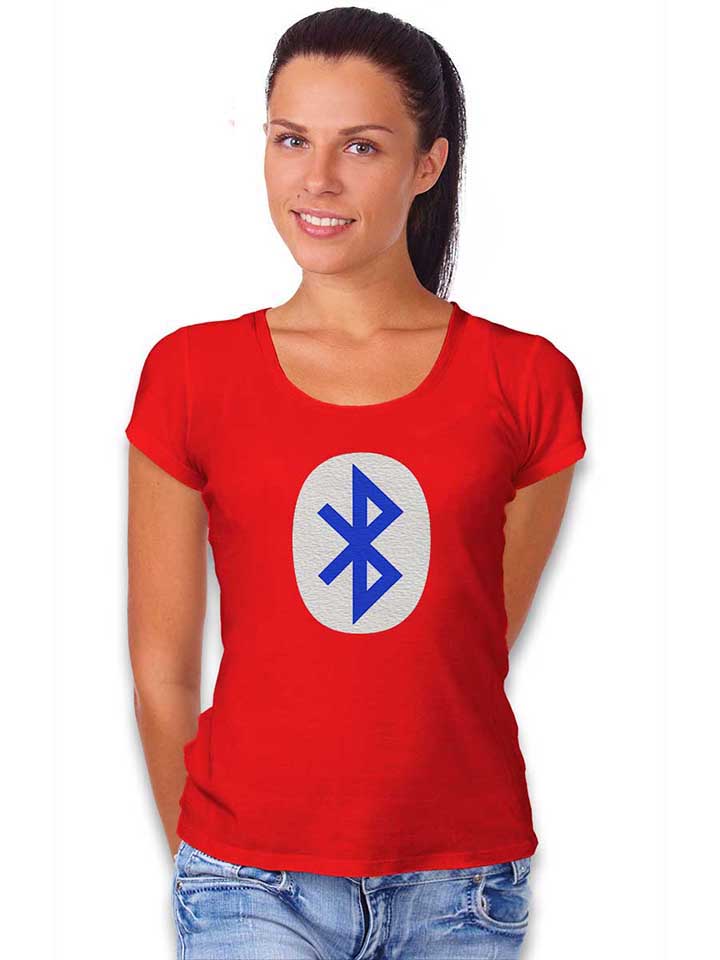 bluetooth-logo-damen-t-shirt rot 2