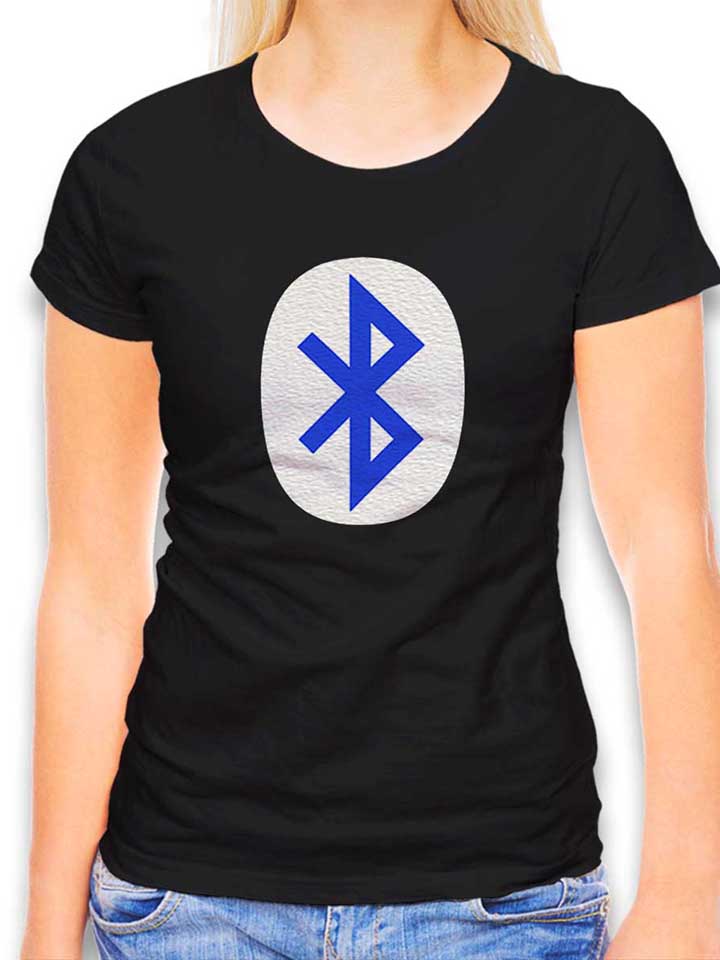 bluetooth-logo-damen-t-shirt schwarz 1