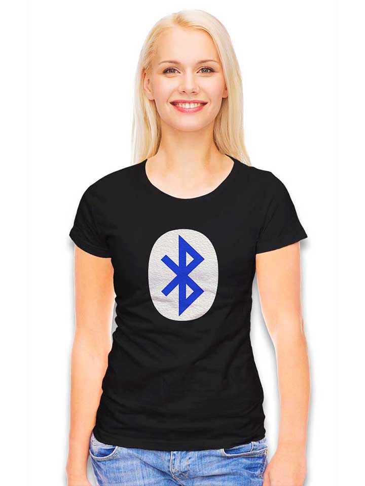 bluetooth-logo-damen-t-shirt schwarz 2