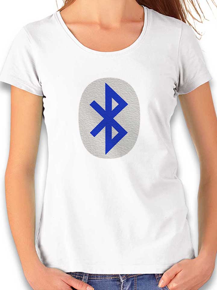 Bluetooth Logo Damen T-Shirt weiss L