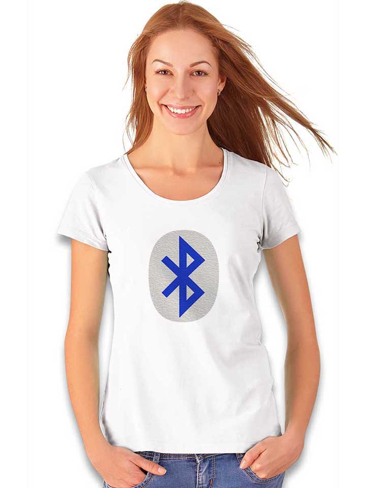 bluetooth-logo-damen-t-shirt weiss 2
