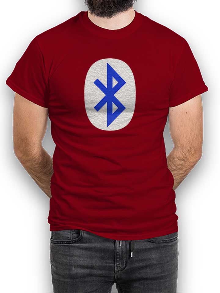 Bluetooth Logo Camiseta burdeos L