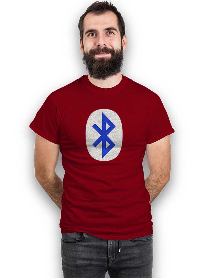 bluetooth-logo-t-shirt bordeaux 2