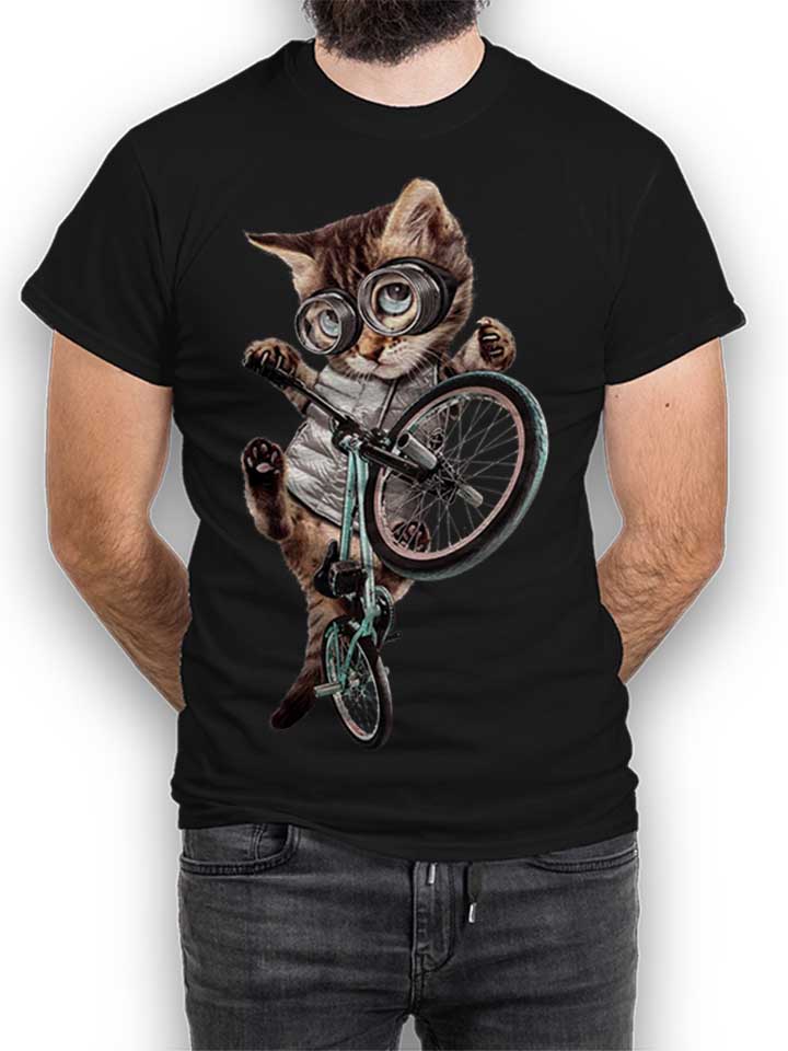 Bmx Cat Kinder T-Shirt schwarz 110 / 116