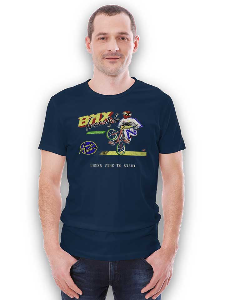 bmx-freestyle-t-shirt dunkelblau 2