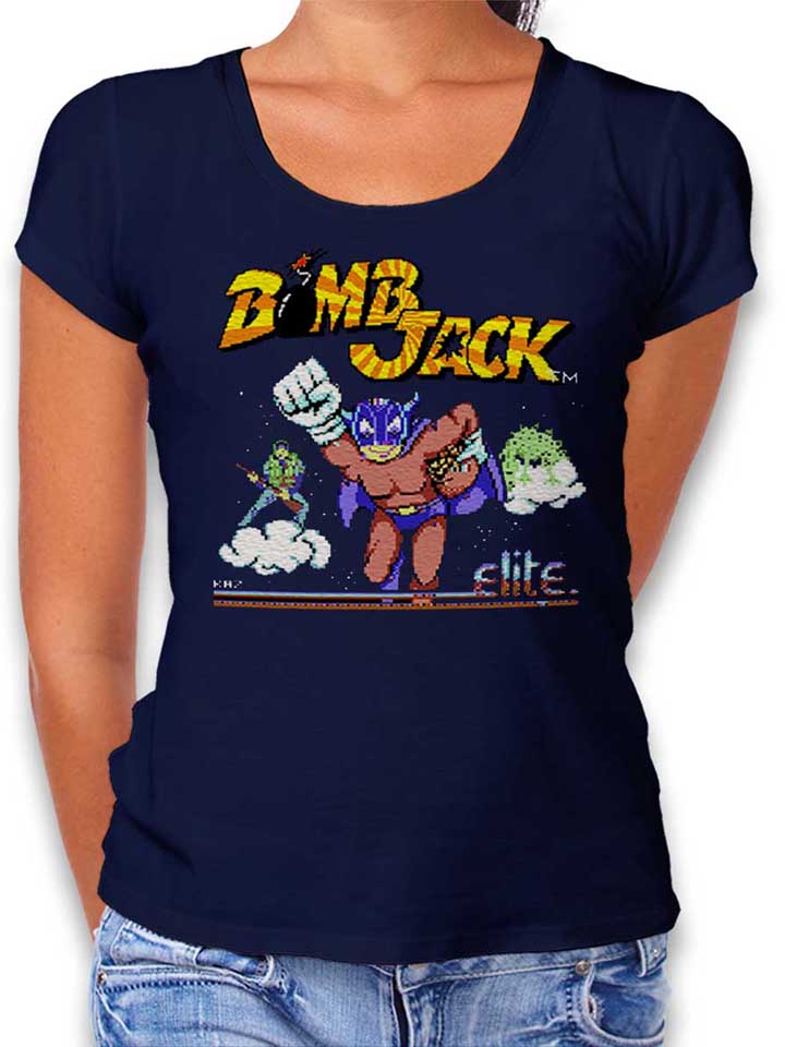 bomb-jack-damen-t-shirt dunkelblau 1