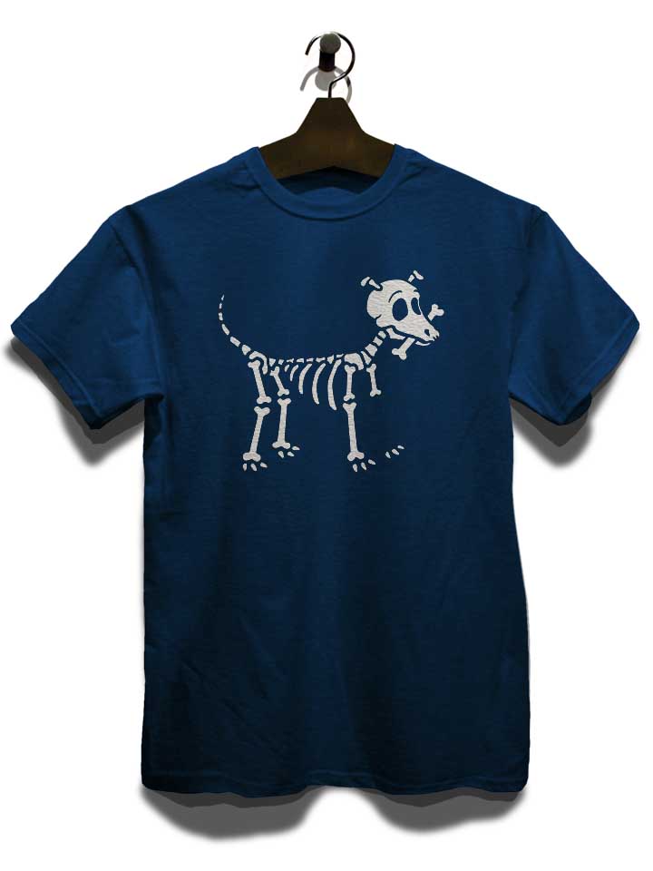 bone-lover-skeleton-dog-t-shirt dunkelblau 3