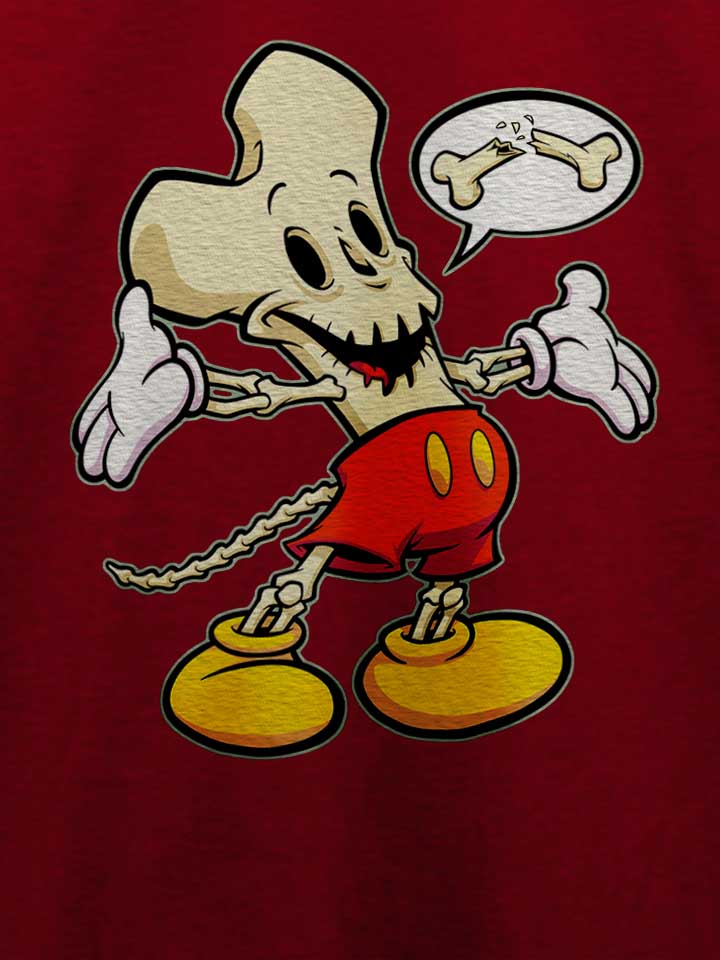 bonehead-cartoon-t-shirt bordeaux 4